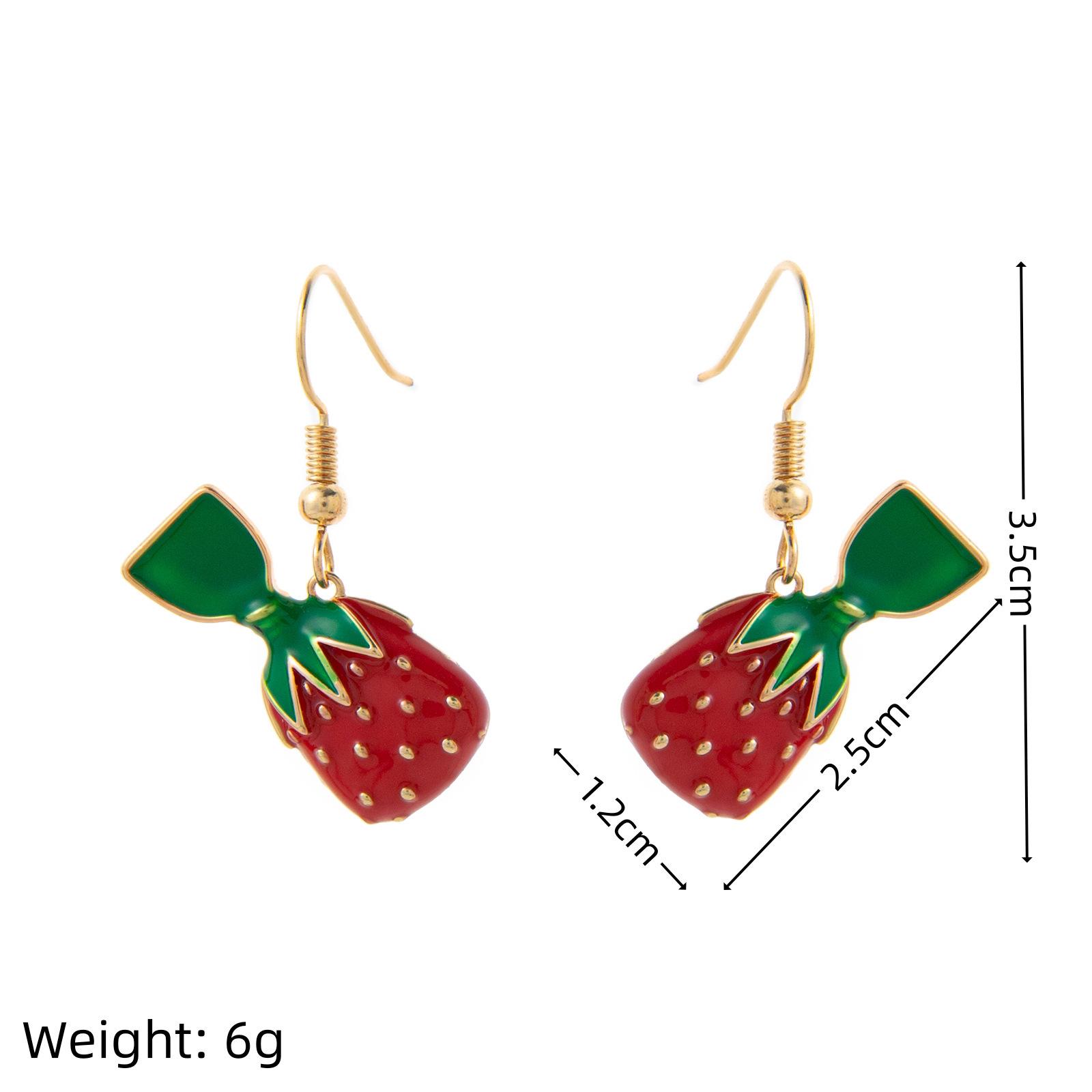 Autumn Fruit Gold-Plated Earrings - Trendy European American Style