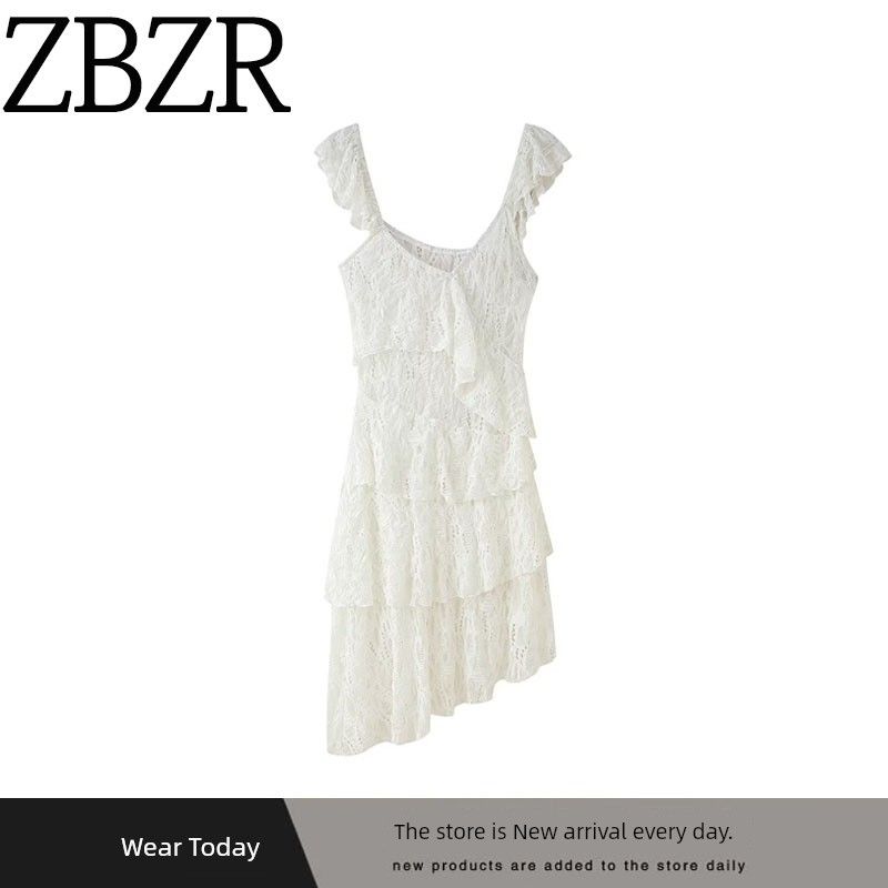 ZA New arrival women's clothing ZR Fashion style Export fashion Joker Lace laminated decorative Dress 2298190