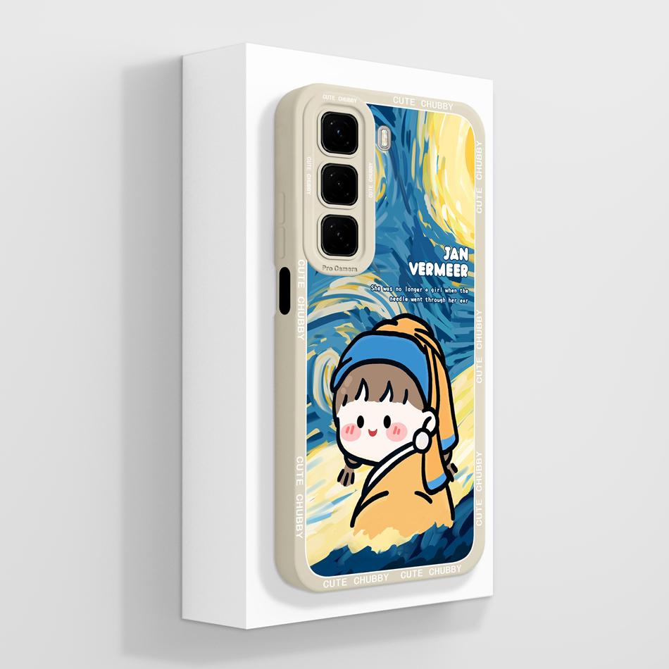 For Infinix Hot 50 Pro Plus Case Aesthetic Style Cover For Infinix Hot50i Full Protection Back Cover Soft Liquid Silicone Bumper