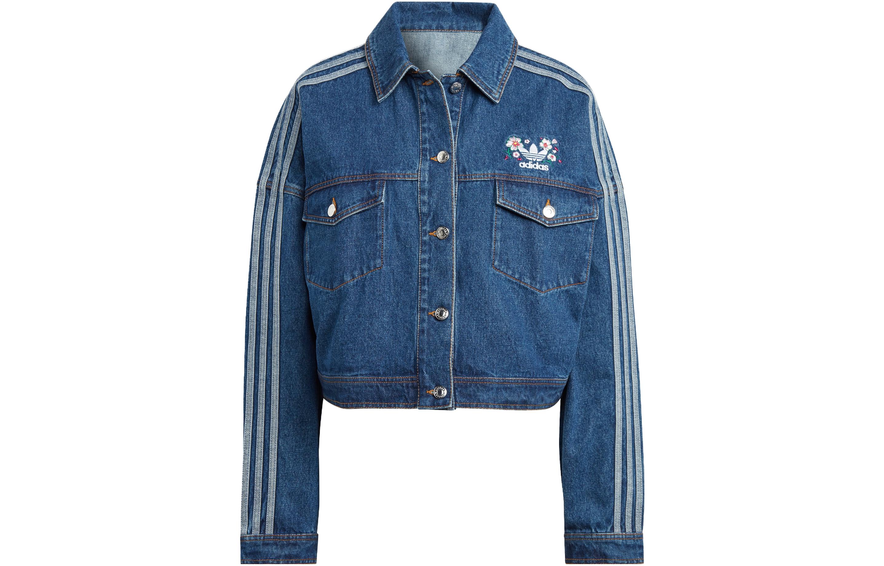 adidas originals Logo Embroidered Denim Jacket IP3767 L