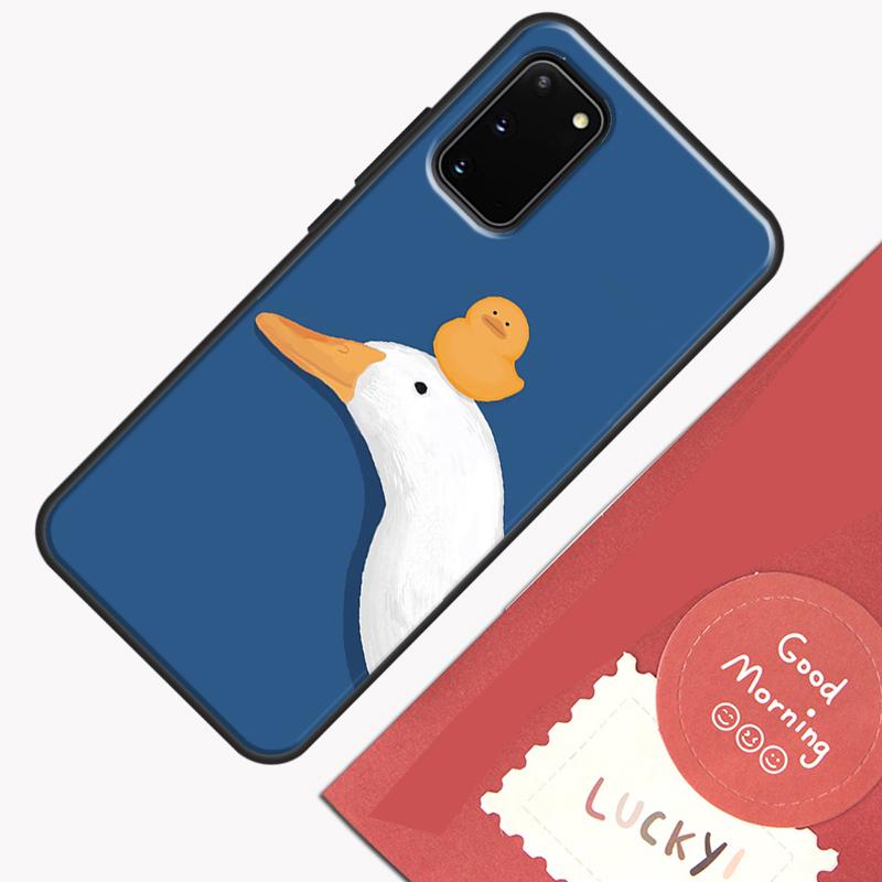 Cartoon Funny Goose Phone Case For Samsung Galaxy S25 S26 Ultra S20 S21 S22 S23 S24 Plus S9 S10 S25 FE Cover Shell