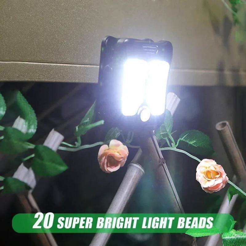 8PCS Clip on Solar Lights LED Outdoor Motion Sensor Garden Light With 4 Lighting Modes Waterproof For Camping Fence Garage Lamp