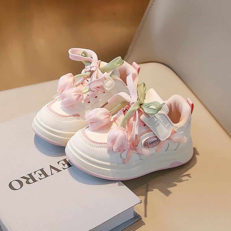 

New Spring and Autumn Children s Sneakers, Comfortable and Breathable, Floral Casual Shoes for Girls, Fashionable Sports Shoes for Kids 26-31Code【One Hand6Doub