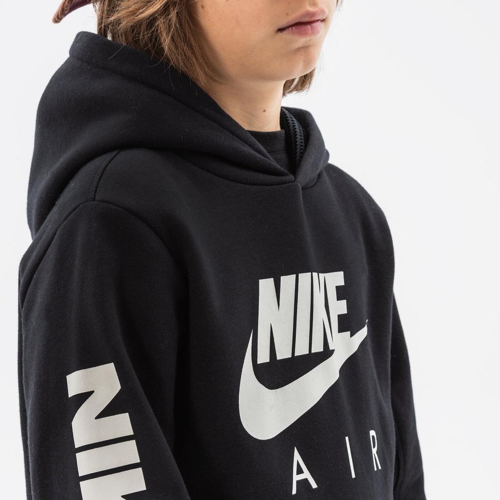 Nike Sudadera con capucha Air Moda Versátil Jersey Sudaderas para niños Negro DM8109-010