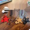 Star Charm Faux Leather Keychain for Bags & Car Keys - Autumn/Winter Design