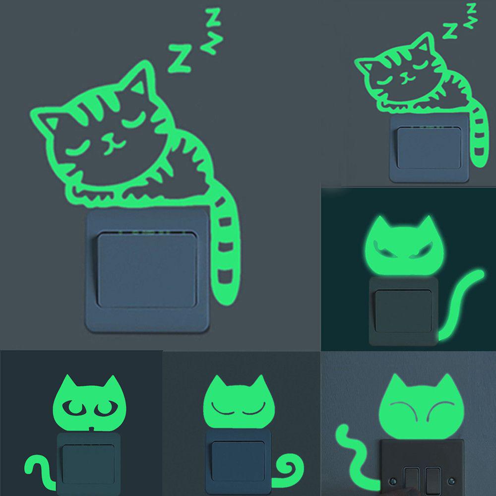 Decor Wall Stickers Dark Glow Decoration Switch Greenlight Sticker