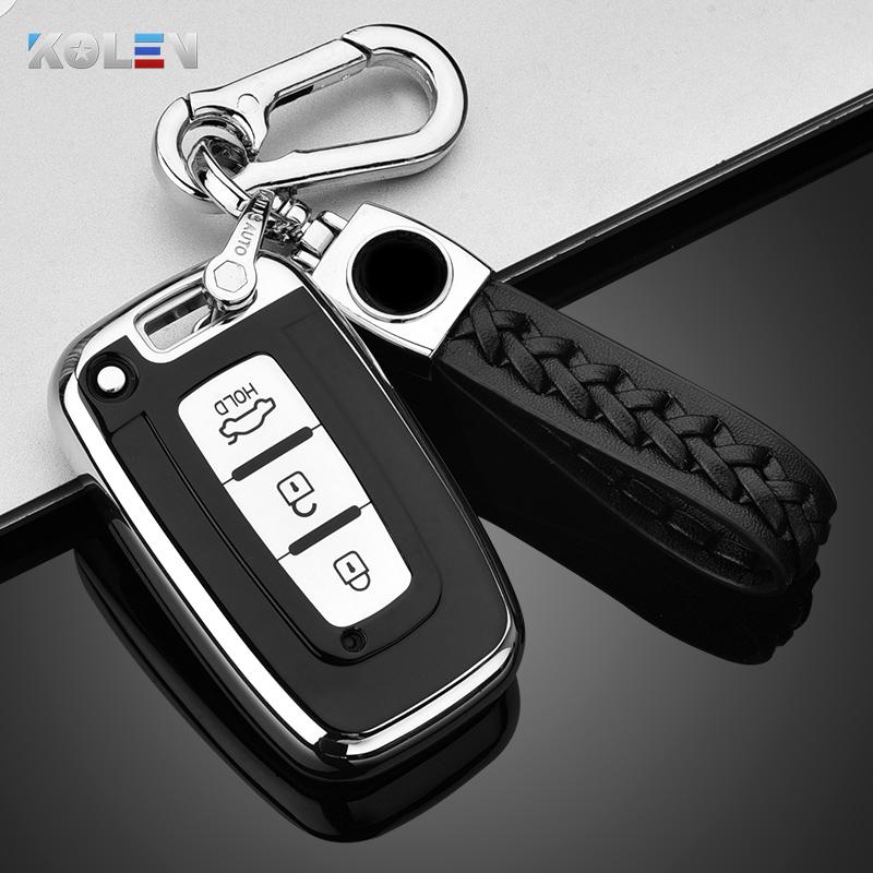 Soft Tpu Auto Smart Key Fob Cover Case Housing Fit For Hyundai Solaris Hb20 I30 Veloster Sr Ix35 Elantra Accent Fit For Kia Rio Sportage K2 K3