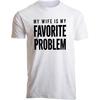 Mi Esposa es Mi Problema Favorito Camiseta Divertida Camiseta de Casado para Esposo Camiseta Gráfica Casual de Manga Corta
