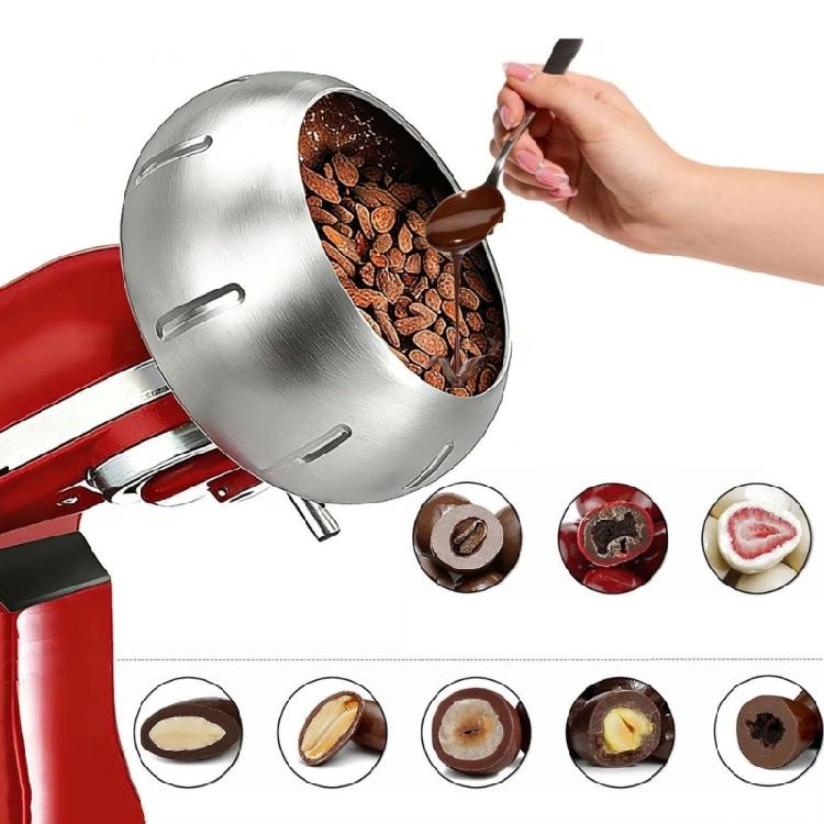Roestvrijstalen Coating Tool Snoep Smelt Opzetstuk Geschikt voor 4.5QT en 5QT Mixers Geweldig voor Zelfgemaakte Desserts