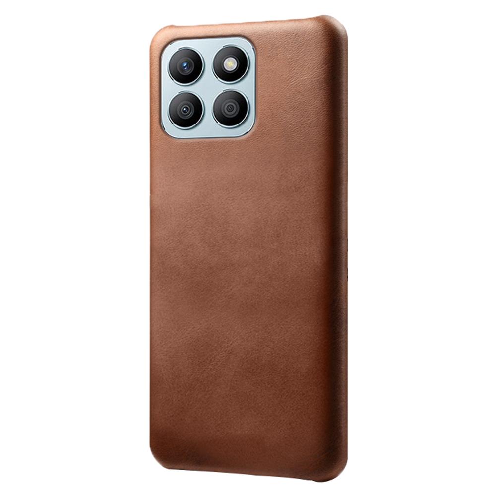 For Honor X8b 4G Phone Case Calf Texture PU Leather Hard PC Back Cover
