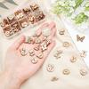 100 Pcs Animal Style Wooden Sewing Buttons 2-Hole Rabbit Butterfly Bear Sewing Buttons Unfinished Wood Decorative Kits