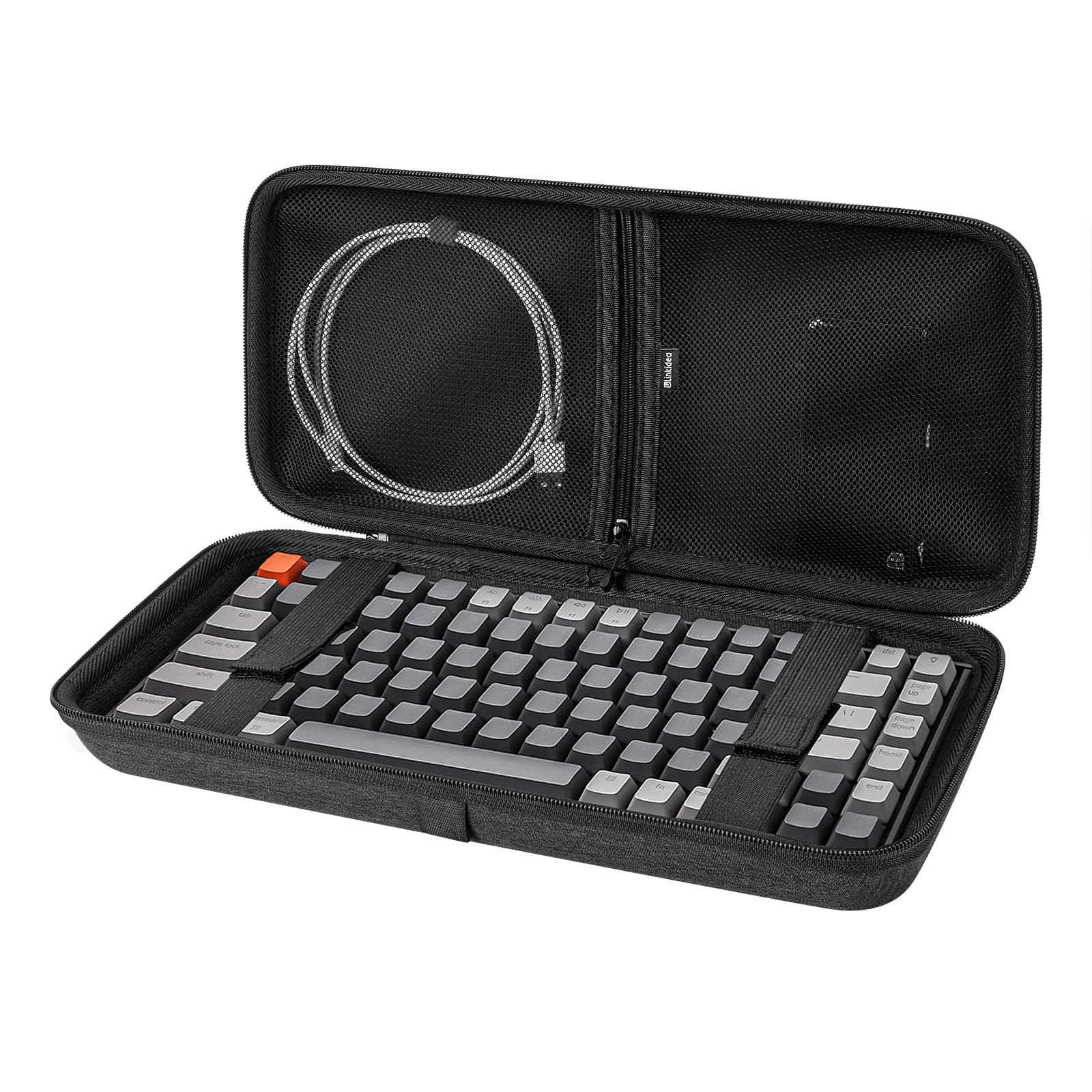 

Linkidea Hard Travel Case for 75% Keyboards, 84-Key Computer Keyboard Carrying Case, Protective Storage Box Bag, Compatible with EPOMAKER x Aula F75,