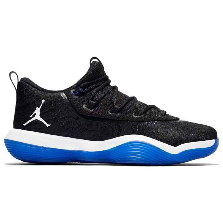 Jordan Super.Fly 2017 Round Toe Lace-Up Shock Absorbing Durable Low-Top Basketball Shoes Men sneaker Black AJ2664-007