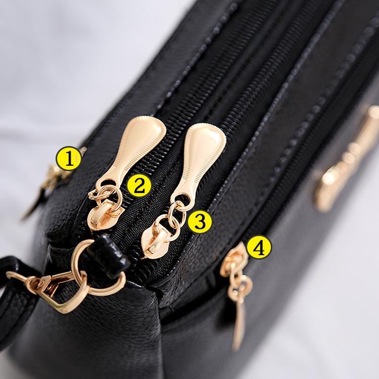 New Style Mother Trendy Women's Bag Solid Color Pu Women's Slanted Strap Shoulder Bag Bow Soft Leather Small Bag