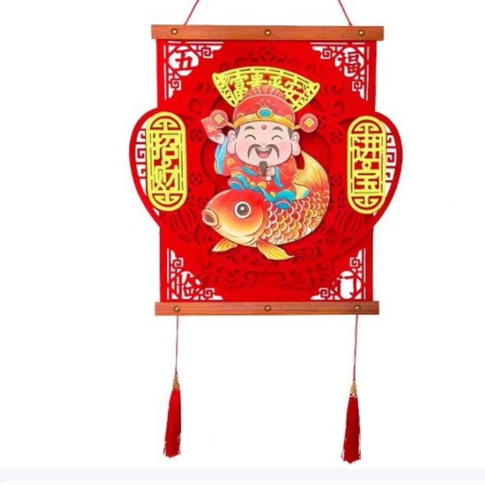 Reusable Shaking Head God Pendant Traditional Hanging Ornaments Spring Festival Pendant  Entrance