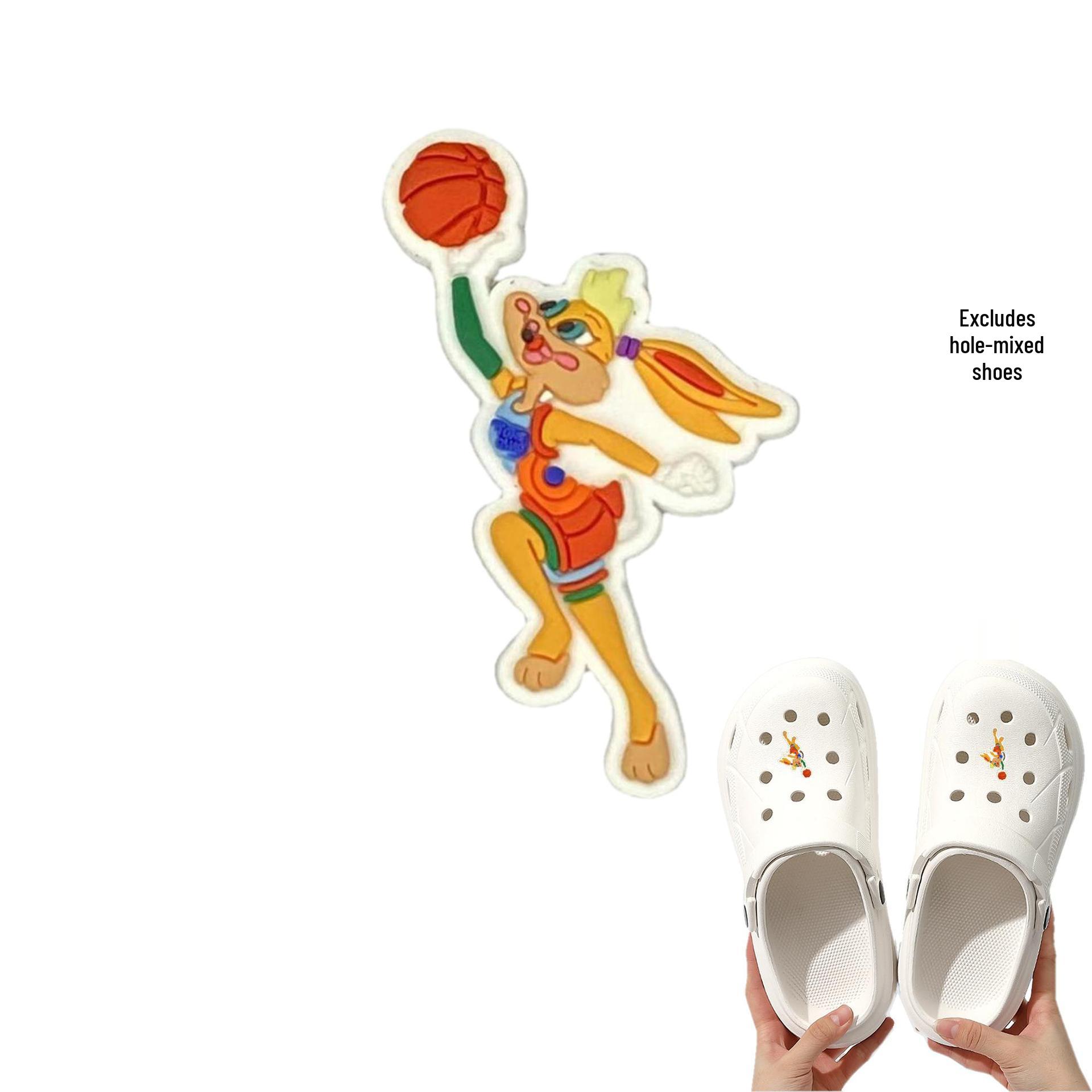 Cartoon Cute PVC Shoe Charm with Buckle and Removable Flower Ornament