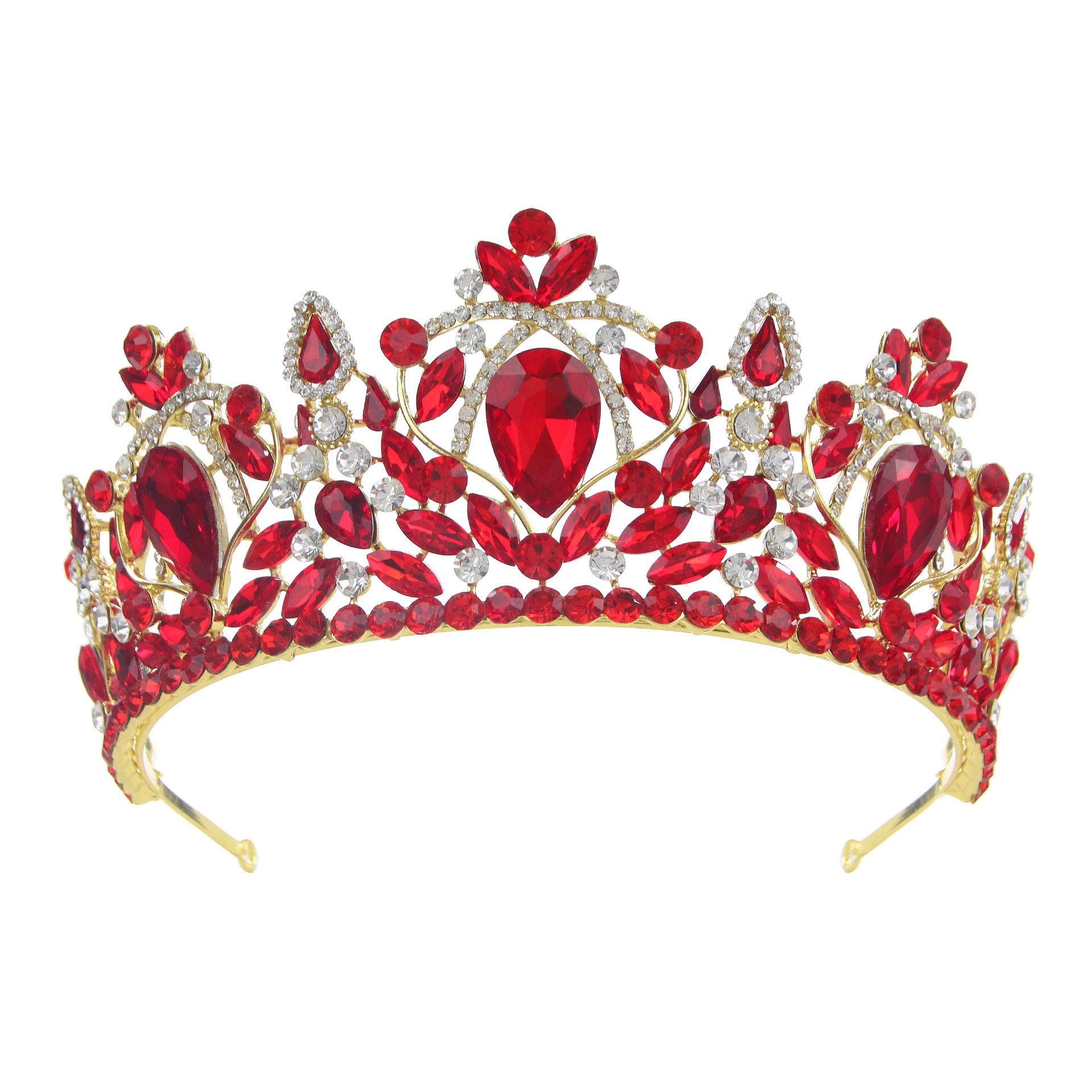 Весенние европейские и американские аксессуары для волос Свадебная корона тиара Кристалл Сплав Гальванопокрытие Принцесса Барокко Свадебные украшения