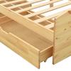 Solid Wood Bed with 2 Drawers Pine Wood 90x200 Cm