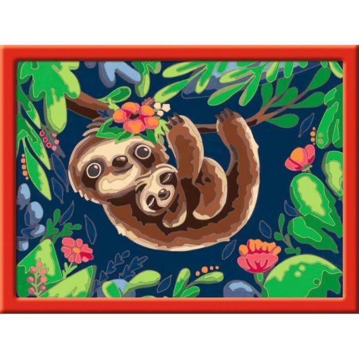 Kit complet de peinture au numéro - numéro d'art moyen - paresseux - ravensburger