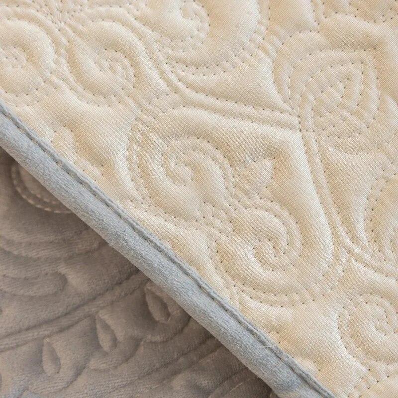 Floral Pattern Velvet Sofa Towel Thicken Plush Couch Cushion Universal Sofa Pad For Living Room L Sectional Sofa Mat Home Decor