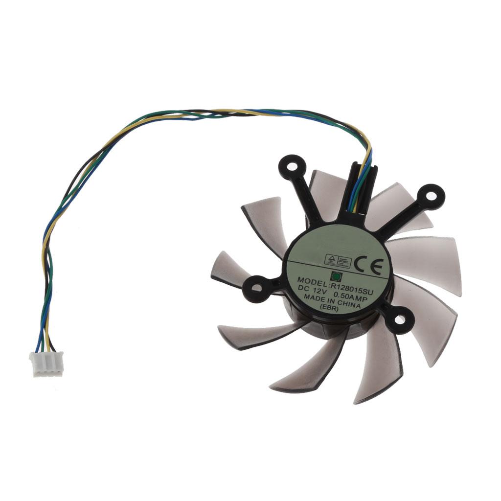 R128015SU 75mm 4pin 4x43mm for EAH5830/6850/8600/9800 GTS 260/450/460 HD7850 Graphics Card Cooling Fan