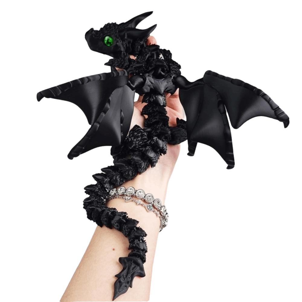 Flexible Articulated Dragon Toy 3D Printed Winged Dragon Model Festival Decorations Style C