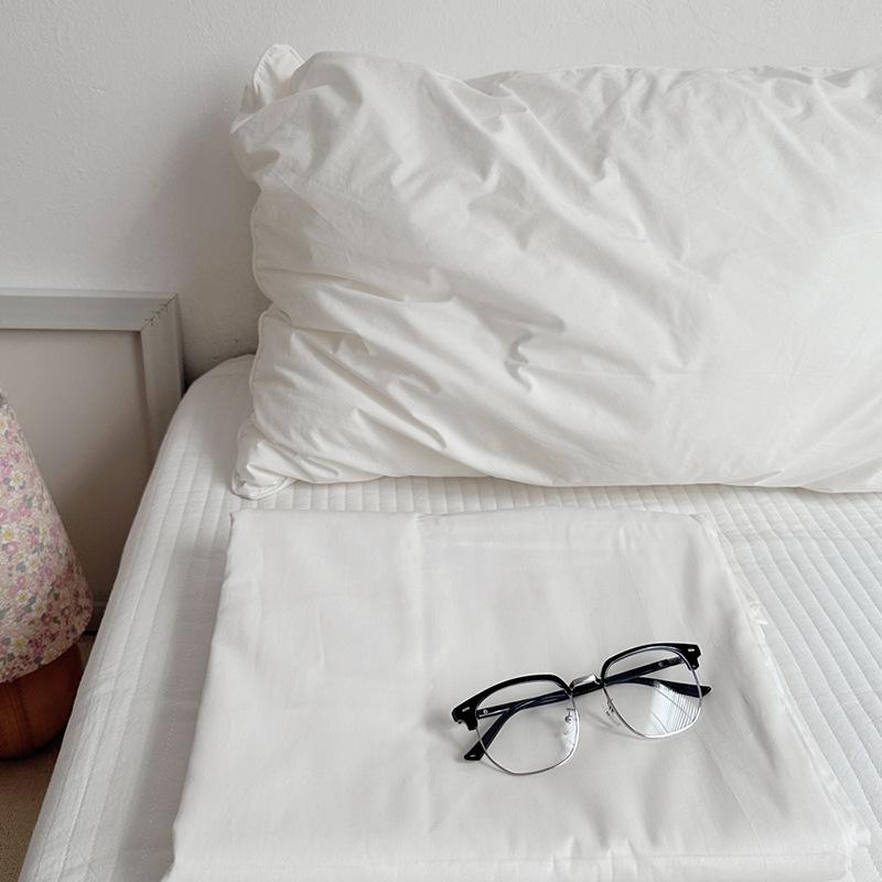 Single Plaid Stripe Cotton Bed Sheet - Fitted Sheet & Duvet Cover for Student Dorm