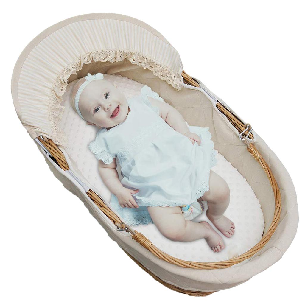 Baby Moses Basket, lettino a bolle super morbido, lenzuolo con angoli per culla