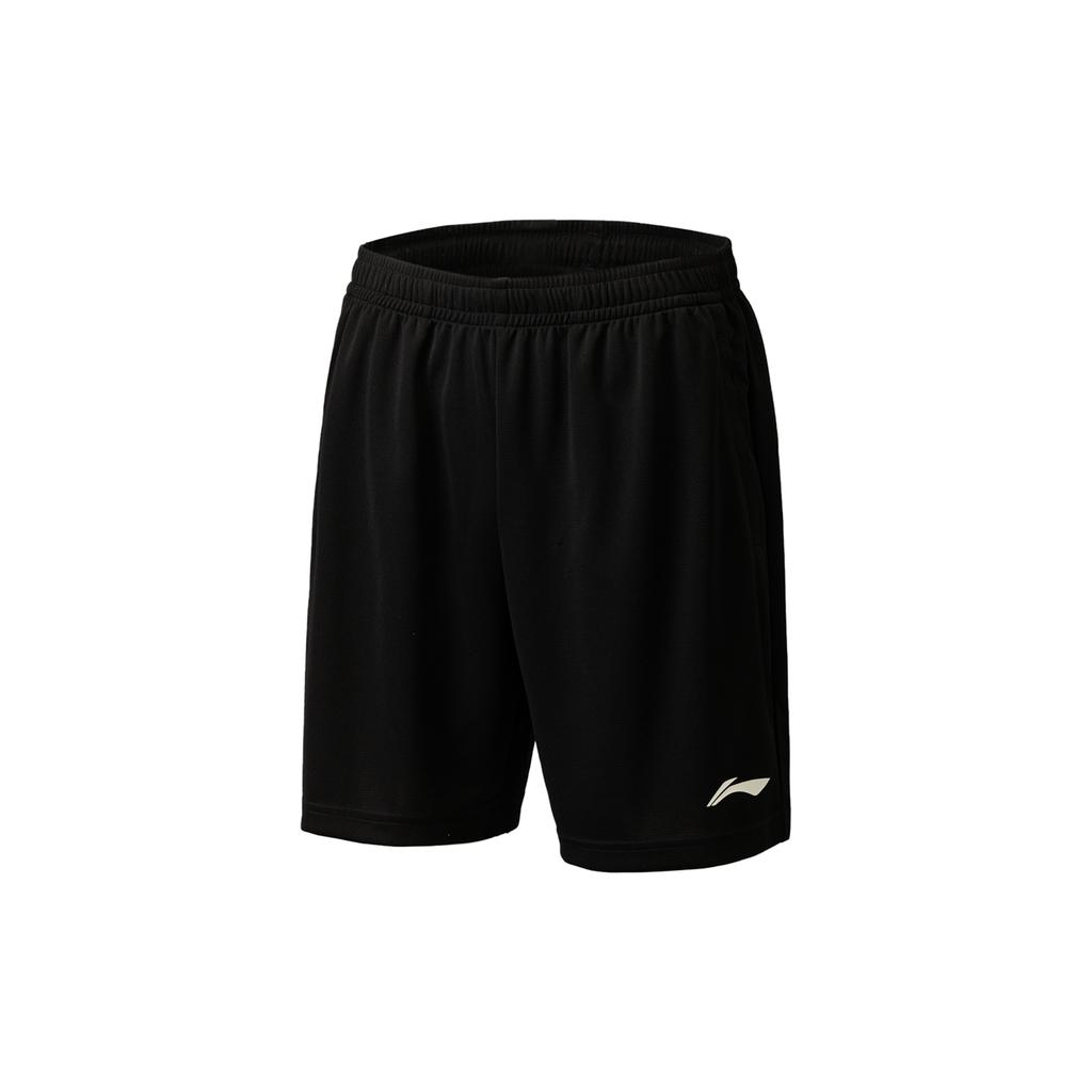 Li Ning Badminton Series Color Block Elastic Sports Badminton Competition Casual Sports Suit Unisex Sports Suit White Black AATU025-2