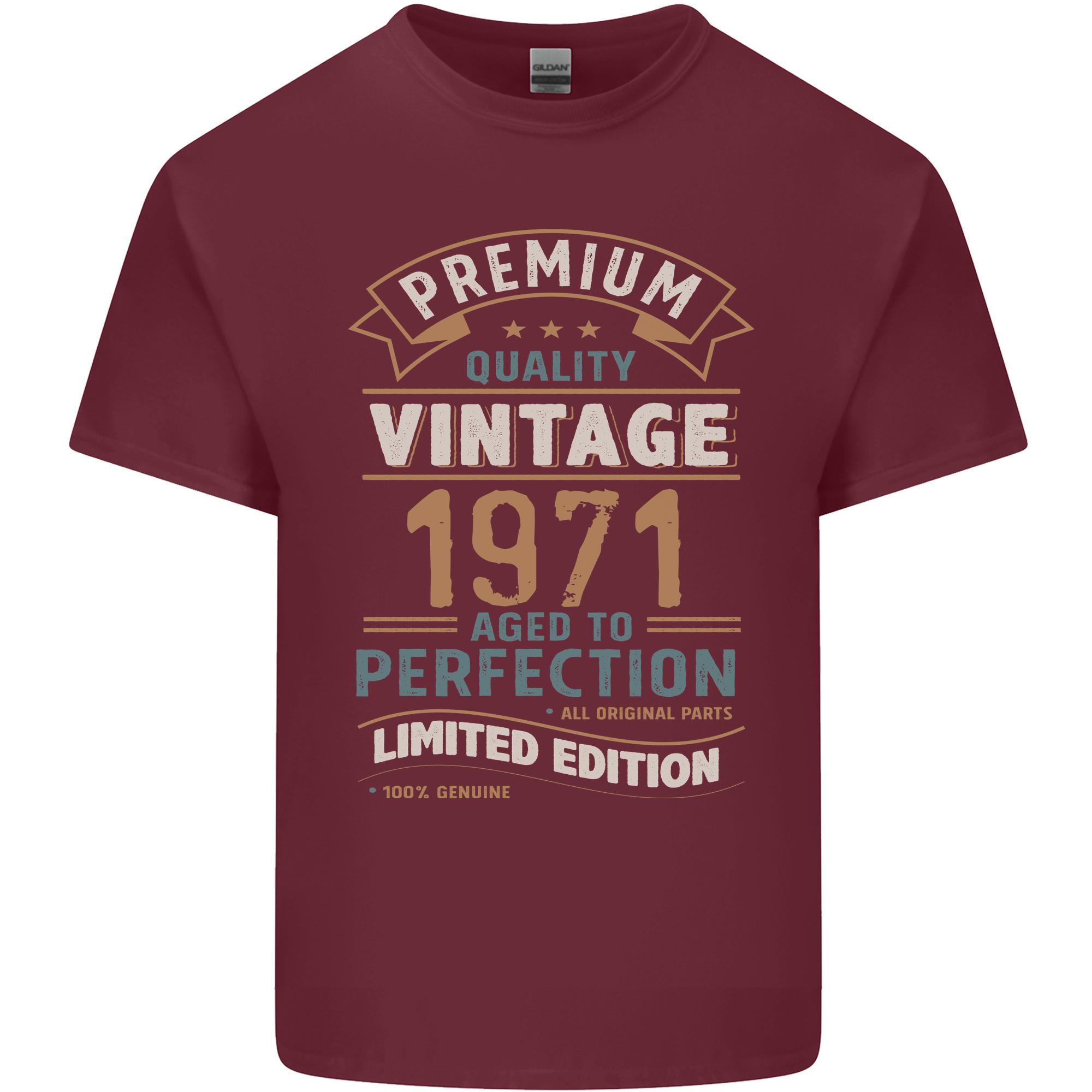 Premium Vintage 55th Birthday 1971 Unisexs Light Cotton TShirt S