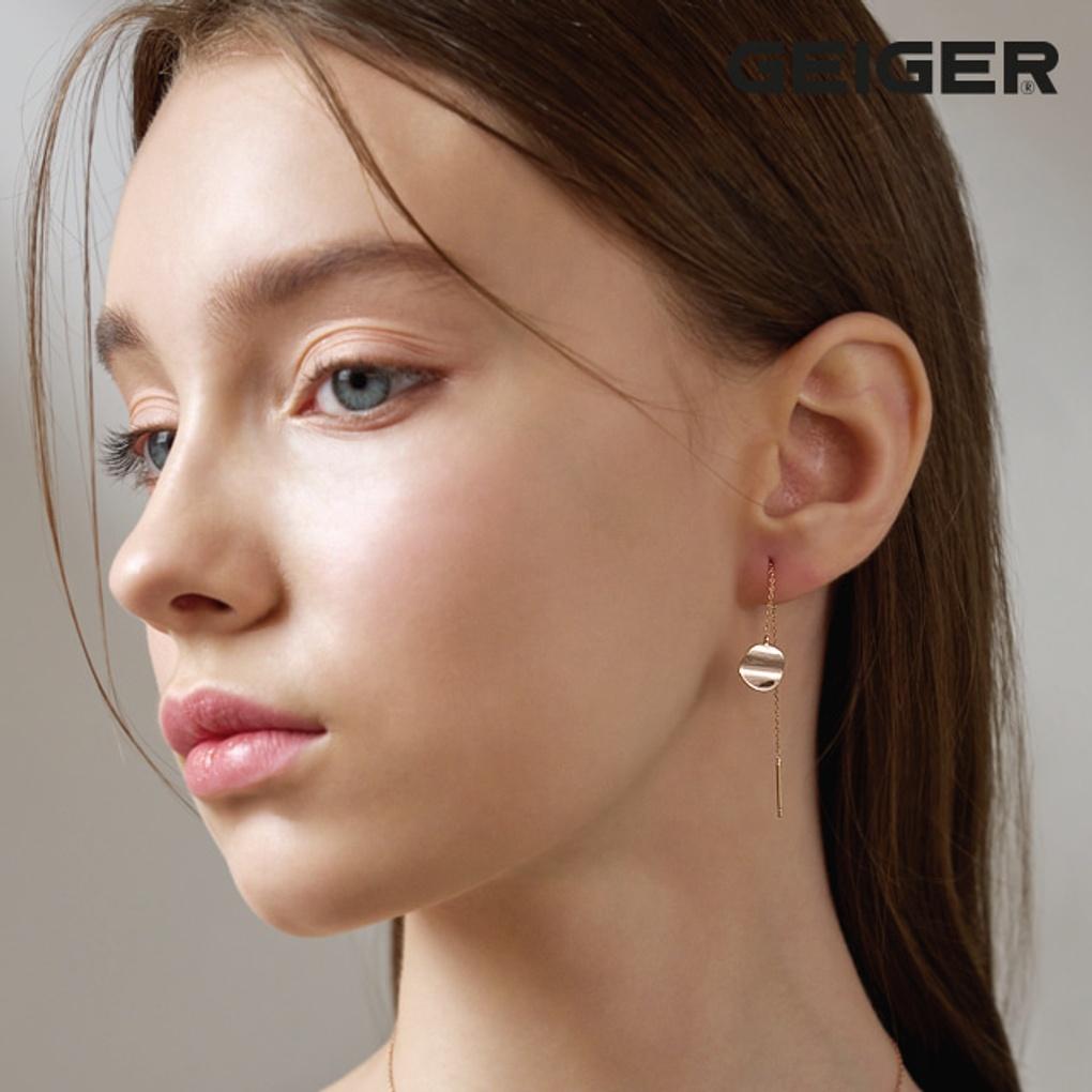 14K Circle Long Earrings GI14EE347