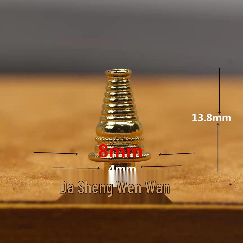 108-Bead Red Sandalwood & Passion Fruit Seed Silver Vajra Stupa Buddha Head Accessory