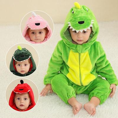 Baby-Onesies Dinosaurier-Pyjamas Baby-Onesies Flanell Baby-Overall Halloween-Kostüm