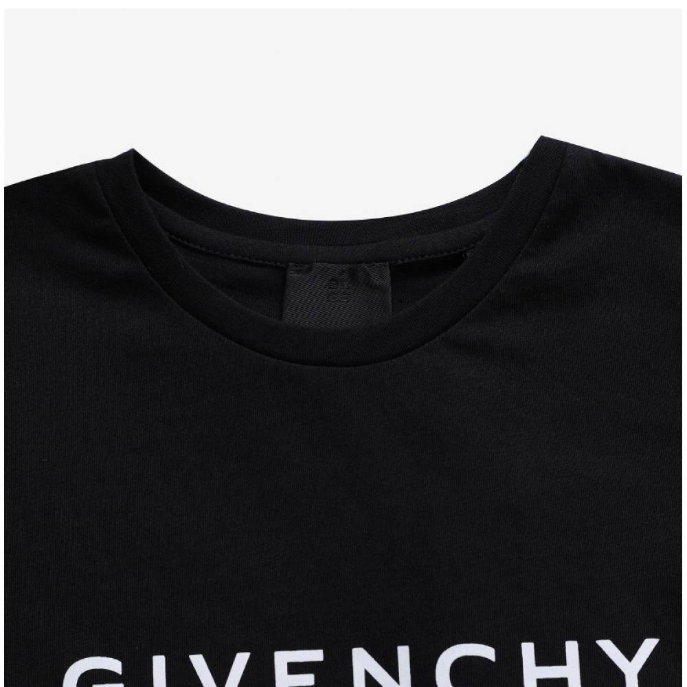 Givenchy H15330 09b Archetype Logo Print Kids Long Sleeve Tee