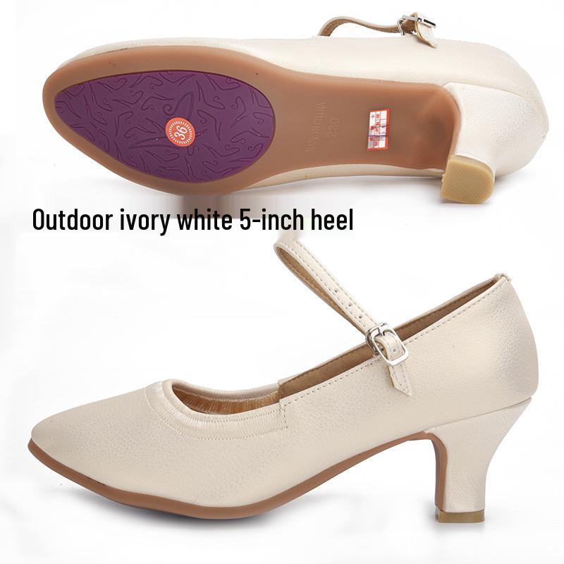 Women's Soft Sole Ballroom & Square Dance Shoes - Ox Tendon Sole for Modern Latin and Waltz.