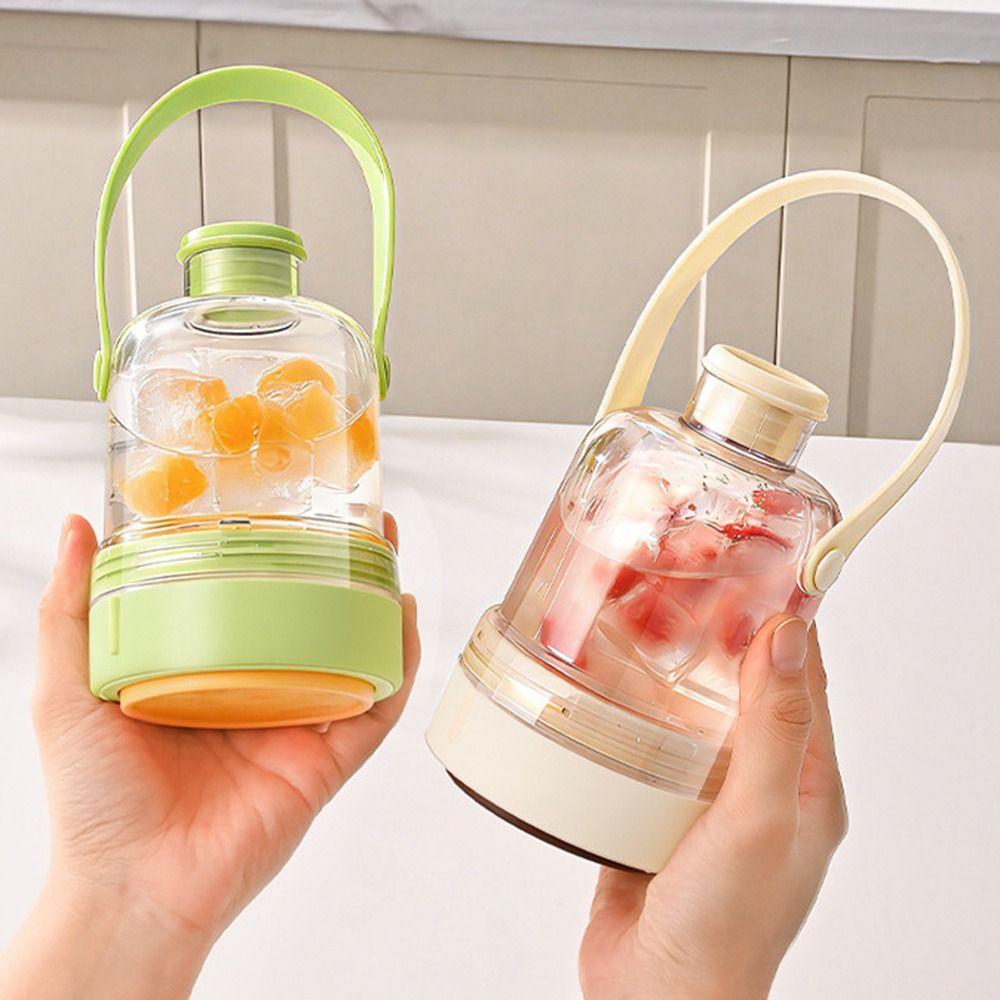 Press-type Water Bottle Ice Cube Tray Anti-leakage Ice Maker Kettle Ice Tray Mold  for Home&Travel