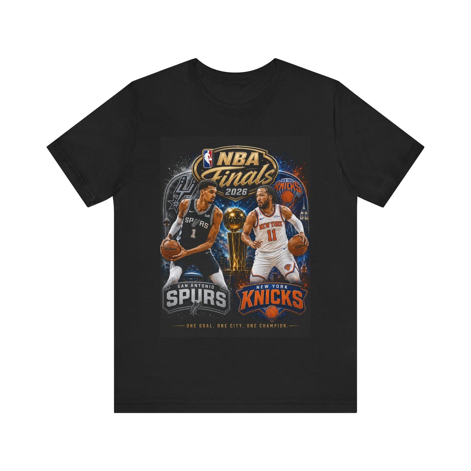 NBA Finals 2026 Spurs vs Knicks T-Shirt | Basketball Championship Tee 3XL