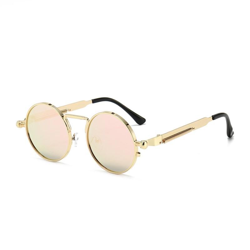 Metal Vintage Punk Style Sunglasses Men Retro Round Y2K Cyberpunk Women Sun Glasses Fashion Eyewear Gafas Sol Mujer UV400