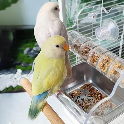 Misky do klece pro ptáky Ptačí misky Ptačí nádobí Odolné proti stříkání Průhledný krmítko pro papoušky s bidýlkem Ptačí miska na krmivo Otočné miska na krmivo pro andulky