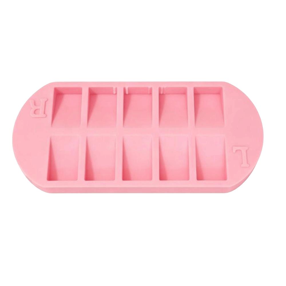With L/R Mark Nail Tip Storage Tray 10 Grids Nail Art Storage Plate Nail Art Organizer  Nail Art