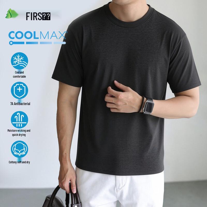 FIRS Herren CoolMax Schnelltrocknendes Kurzarm-T-Shirt