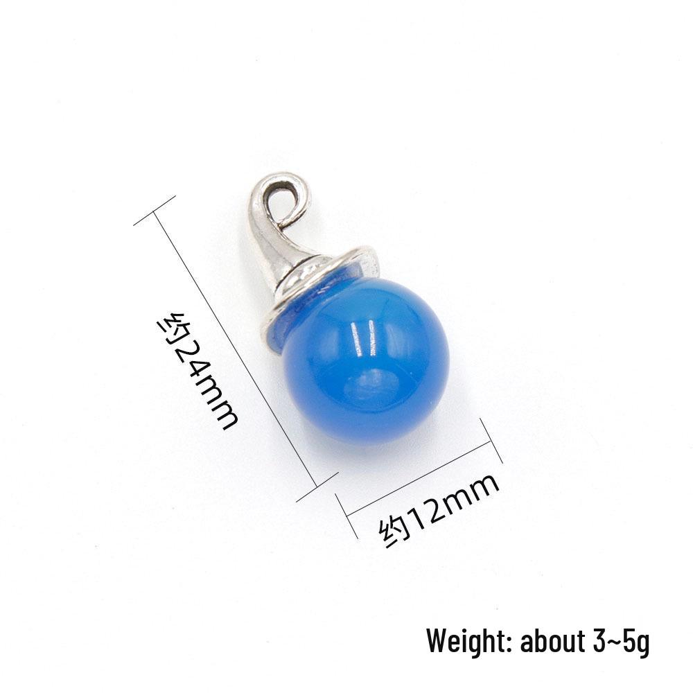 Rosenkvarts Kristall Jultomtehatt Sfär Hänge Halsband för Halloween