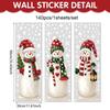 Snowflake Window Decals Cartoon Snowman Window Clings Creative Decorative Sticker  Home Decoration