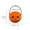 2 Pcs Children'S Pumpkin Pail Halloween Bucket Kettle Portable Candy Lantern Holder Trick Treat Orange Candy Buckets