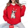 Christmas Dachshund Printed Hooded Sweatshirt Merry Christmas Women's Loose Hoodies Xmas Dog Cartoon Anime Hoody Clothing