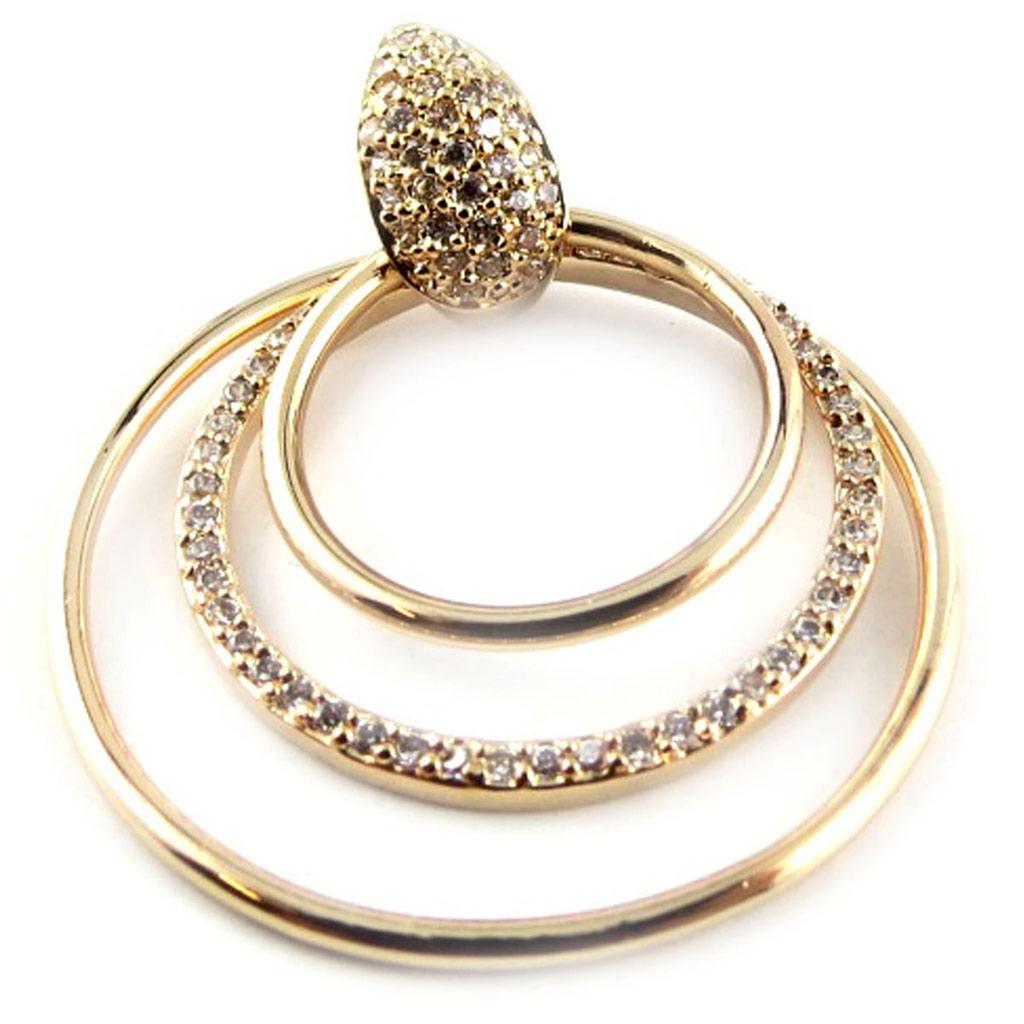 Les Trésors De Lily [K9523] - Gold Plated Pendant 'Goddess' White Gold - 33x24 Mm