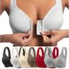 Women Plus Size Front Closure Seamless Push Up Gathering Comfort Bra For Ladies