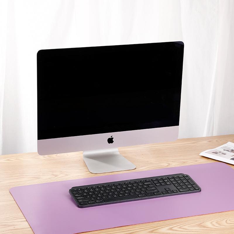 Dual-Sided Two-Tone Leather Desk Pad - Large Mouse, Keyboard & Notebook Mat