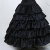 Women Crinoline Petticoat Black Ruffles Hoop Skirt Floor Length Ball Gown Slip Girls Underskirt for Wedding Bridal Dress
