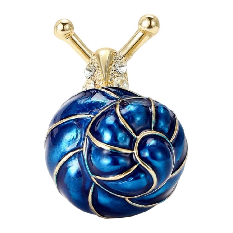 

Small Snail Designs Brooch Using Enamel Finish On Sturdy Alloy For Portable Fashion Enhancements синій